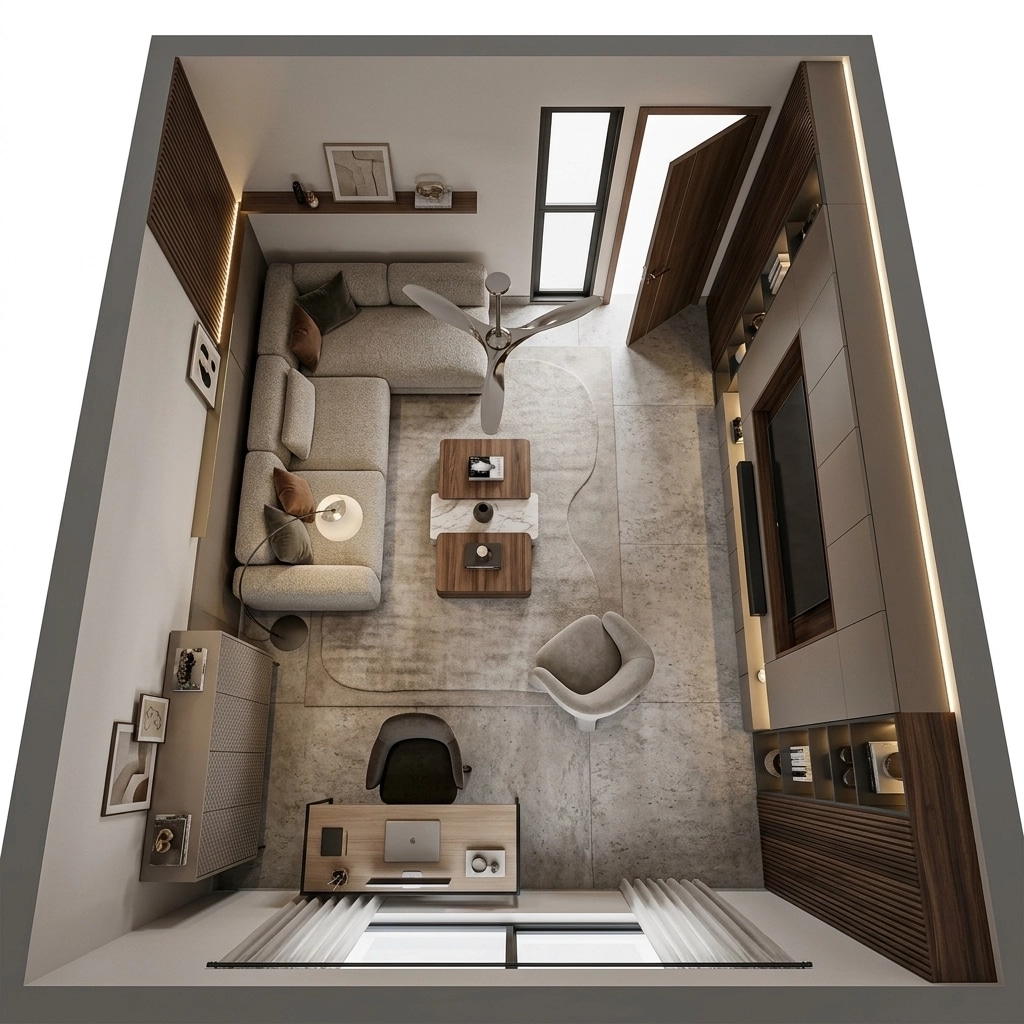 Interior design in Contemporary style — Living Room by GenRoom AI