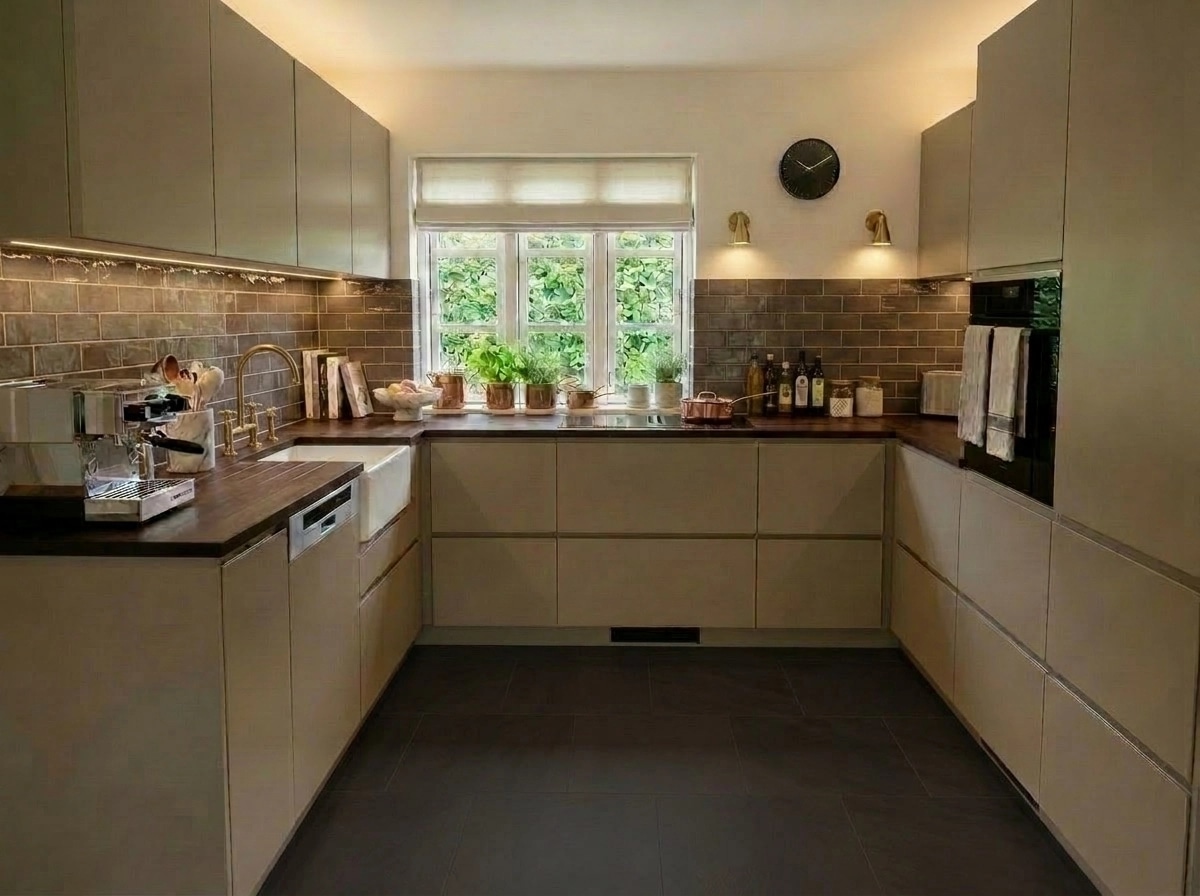 Transitional Kitchen design — interior photo by GenRoom AI