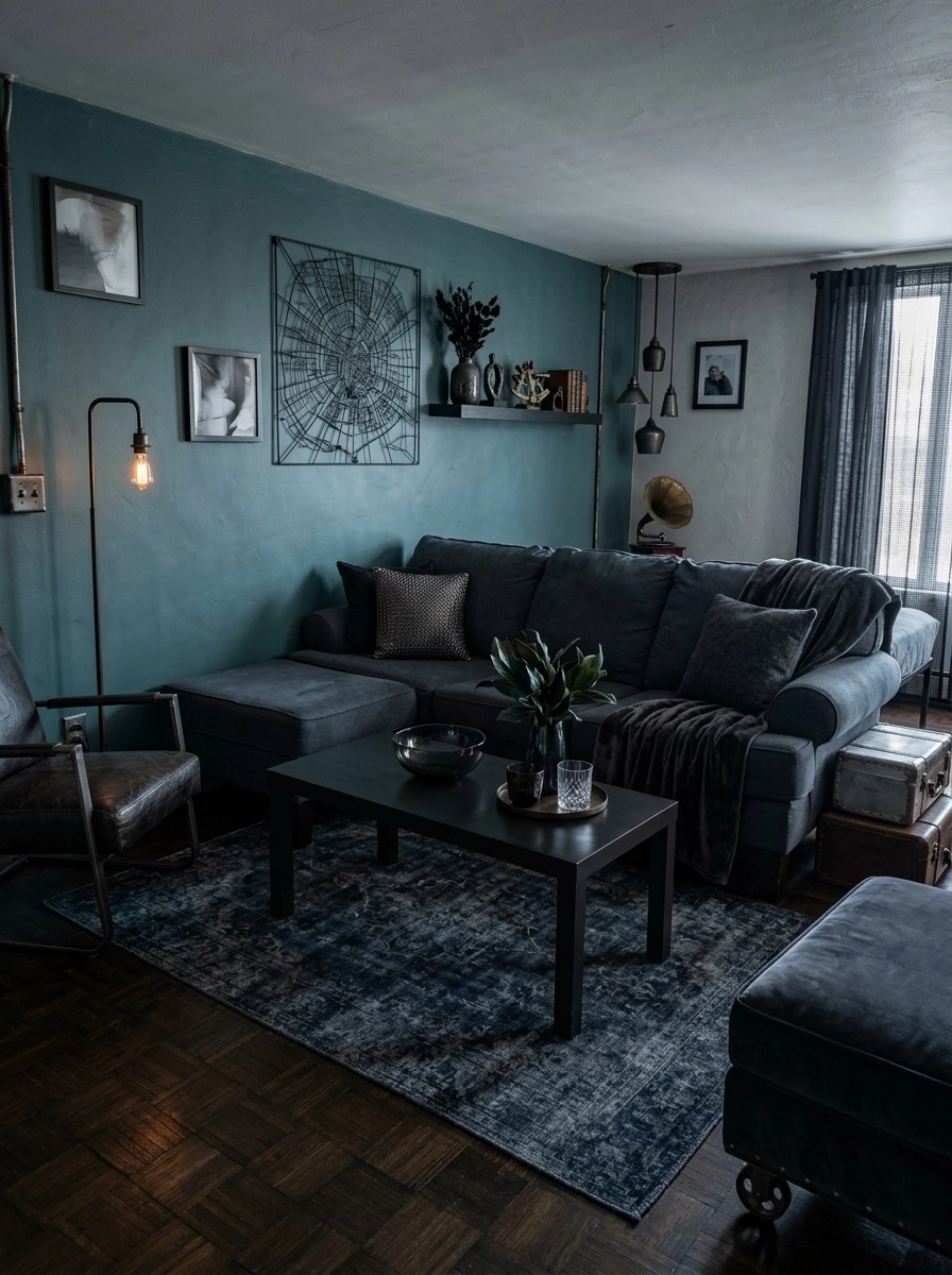 Interior design in Loft / Industrial style — Living Room by GenRoom AI