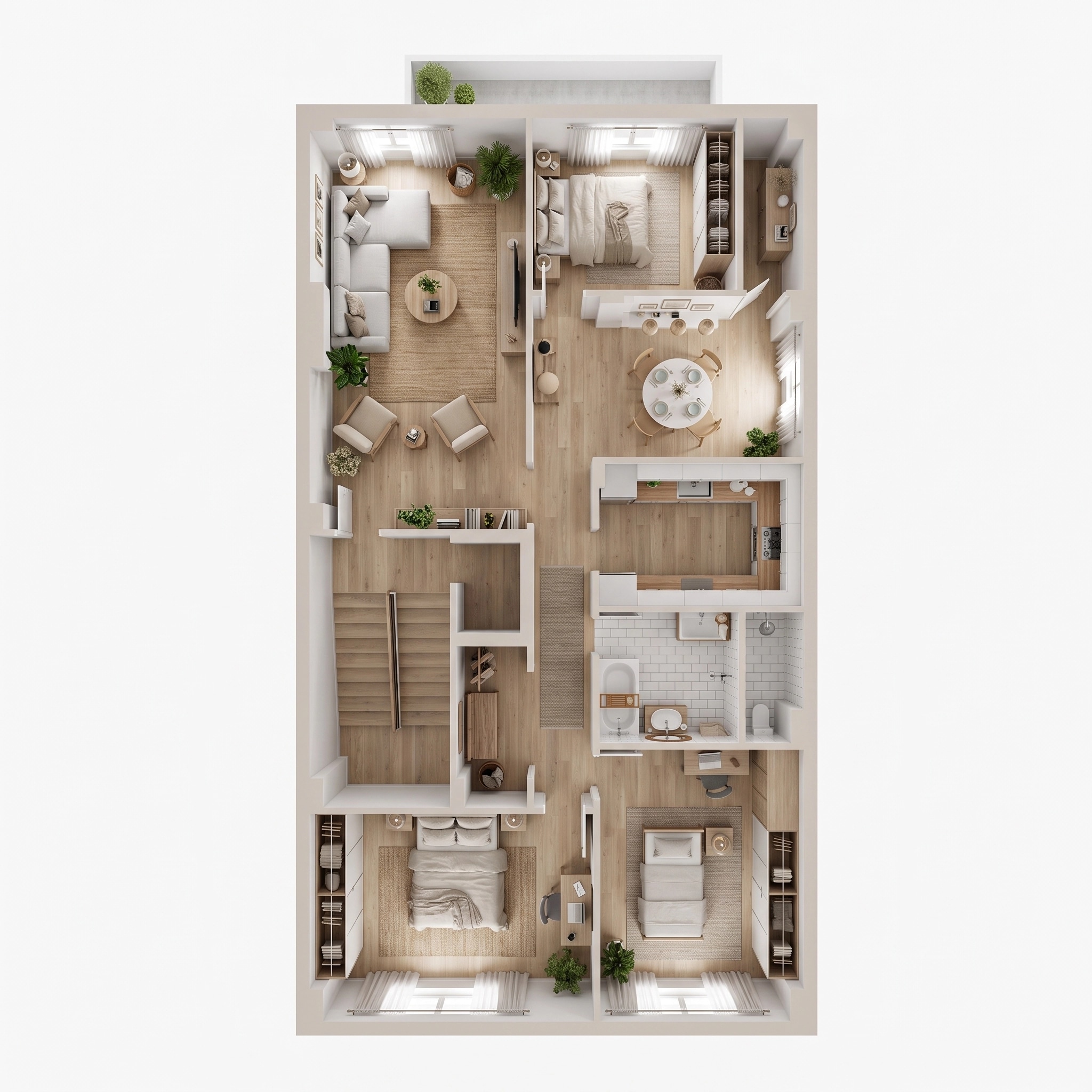 Interior design in Scandinavian style — Living Room by GenRoom AI