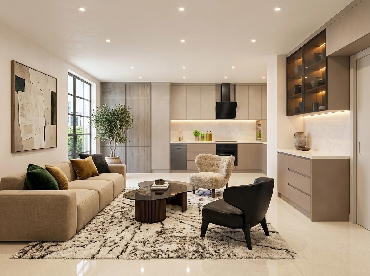 Interior design in Contemporary style — Living Room by GenRoom AI