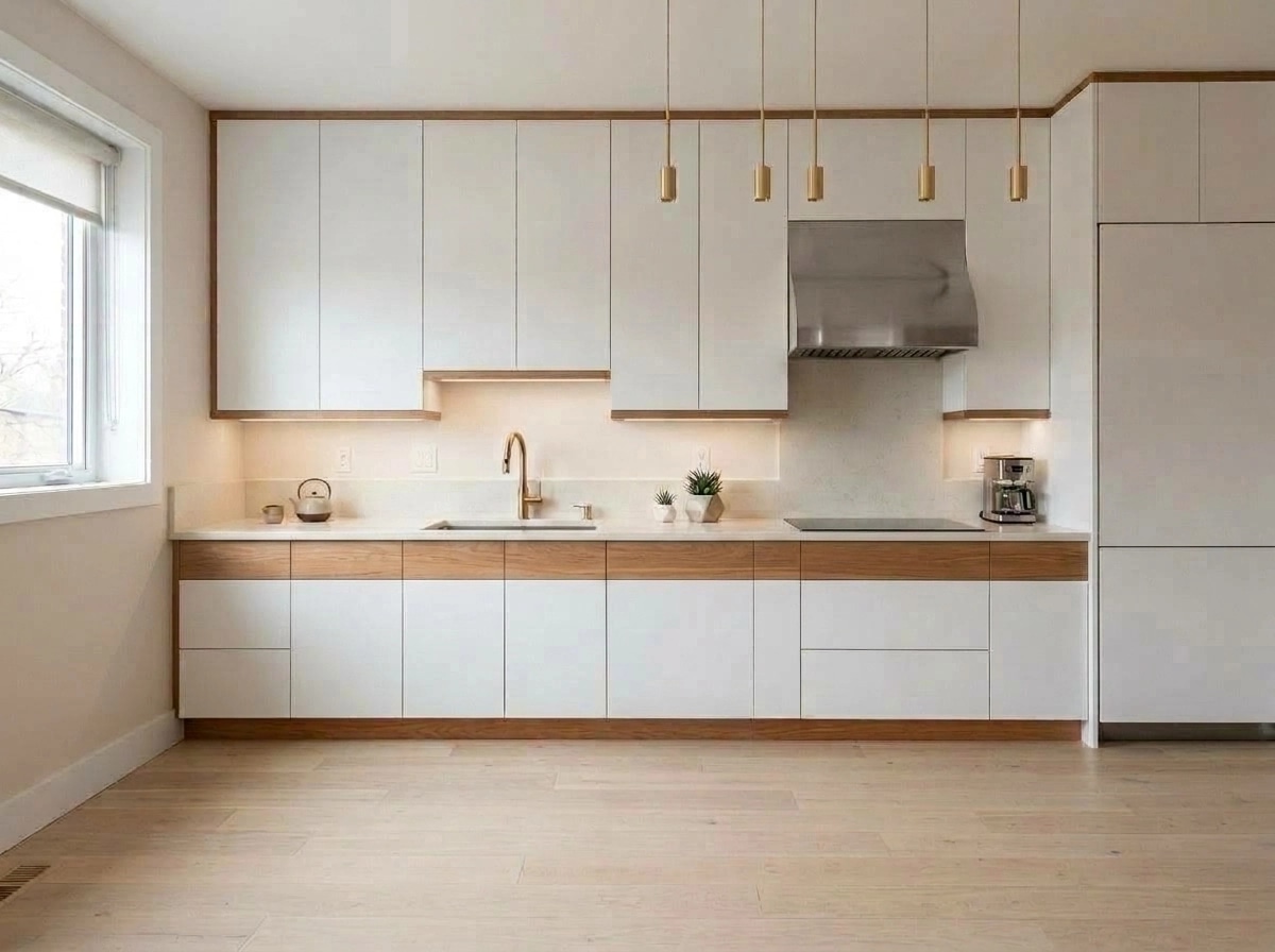 Kitchen interior in Mid-Century Modern style — photo by GenRoom AI