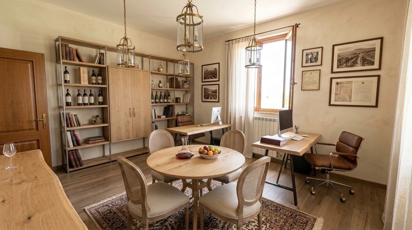 Interior design in Modern Farmhouse style — office_space by GenRoom AI