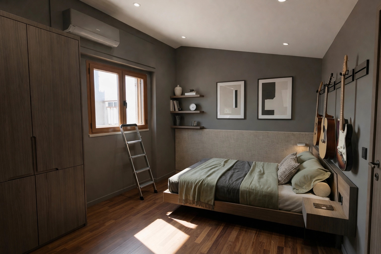 Contemporary Bedroom design — interior photo by GenRoom AI