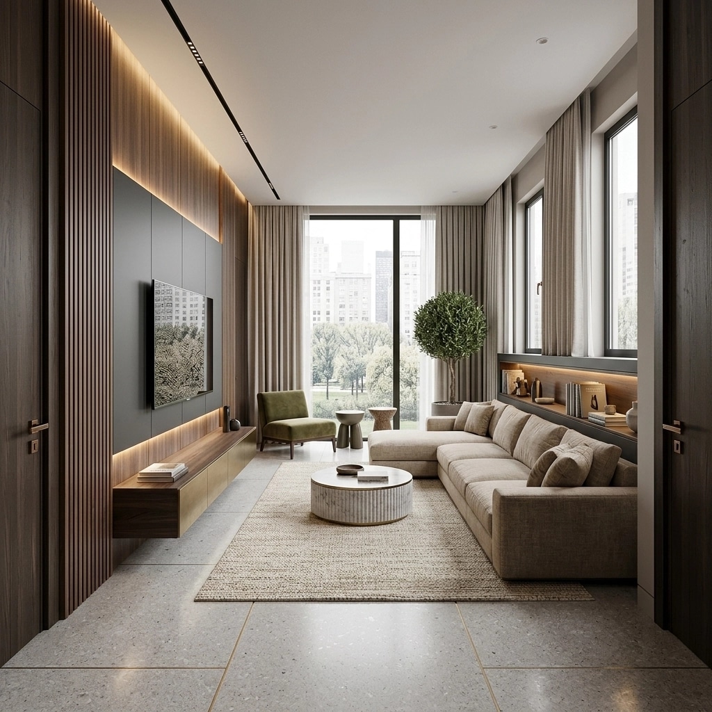 Interior design in Contemporary style — Living Room by GenRoom AI