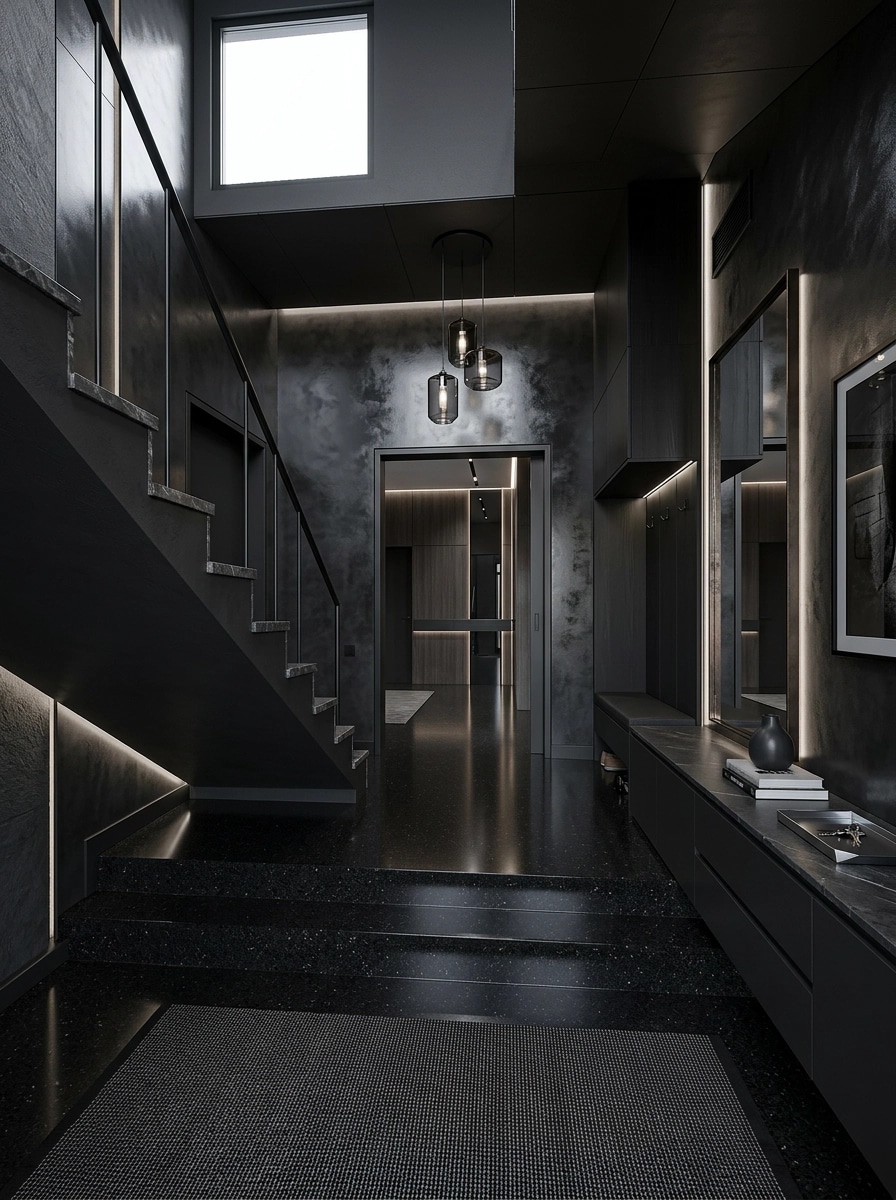 Blacktec Hallway design — interior photo by GenRoom AI