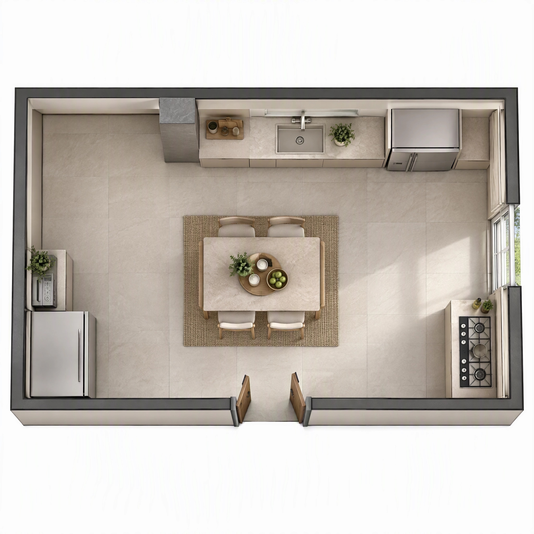 Interior design in Minimalism style — Living Room by GenRoom AI