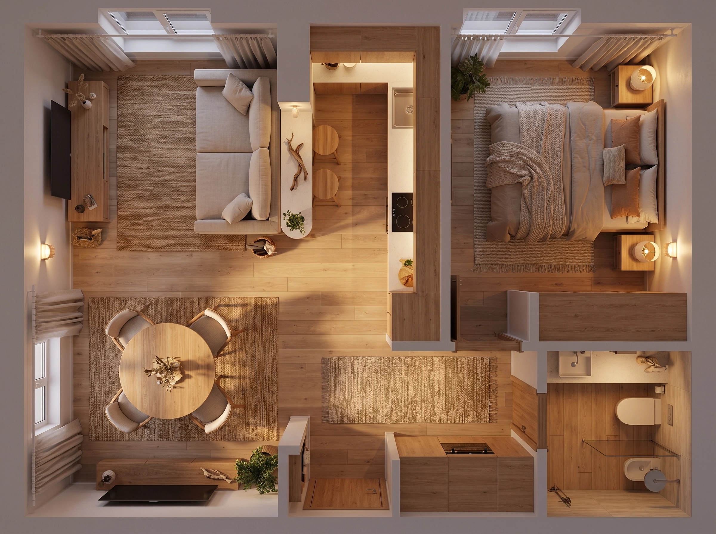 Scandinavian Living Room design — interior photo by GenRoom AI