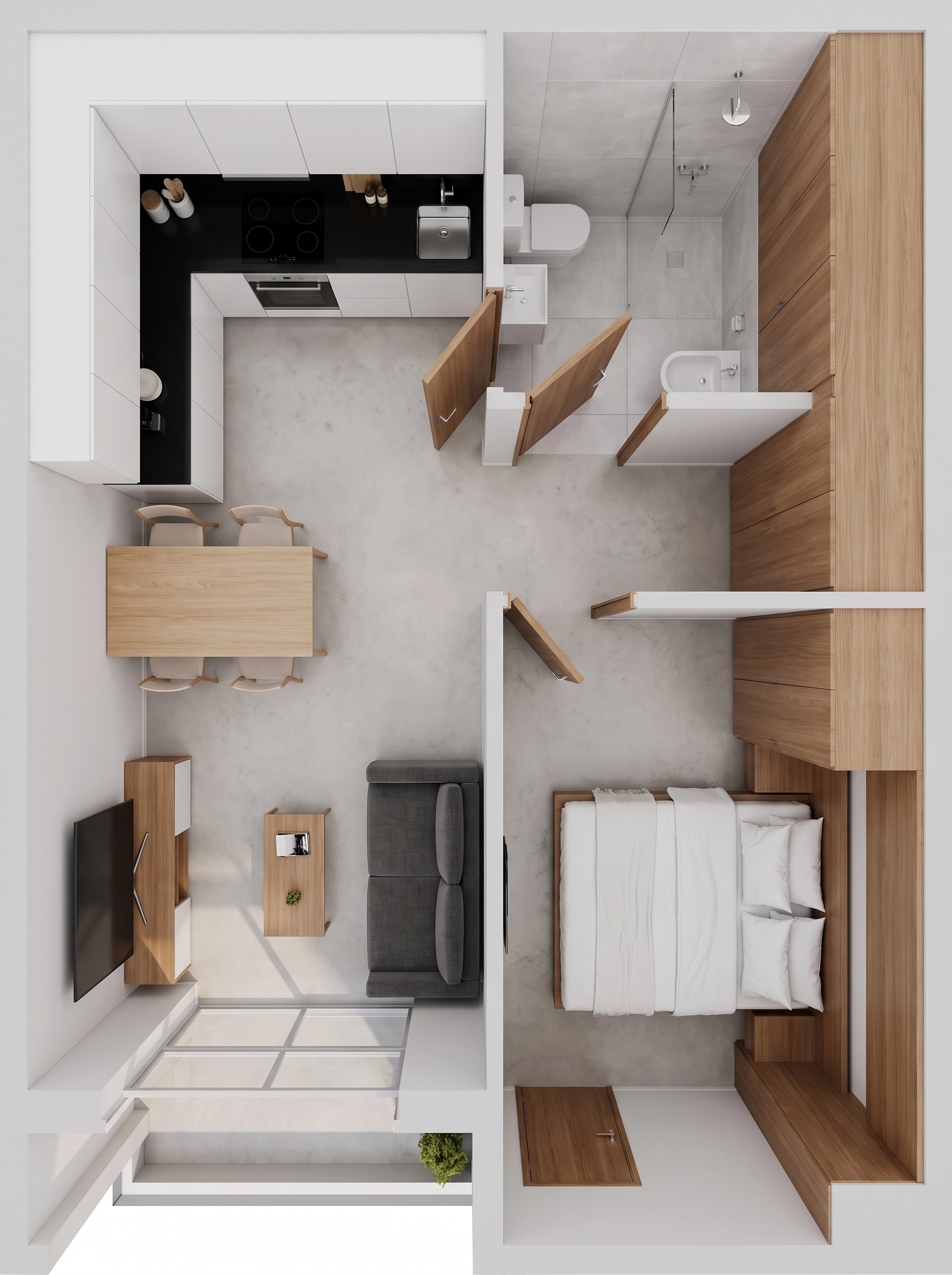 Interior design in Minimalism style — Living Room by GenRoom AI