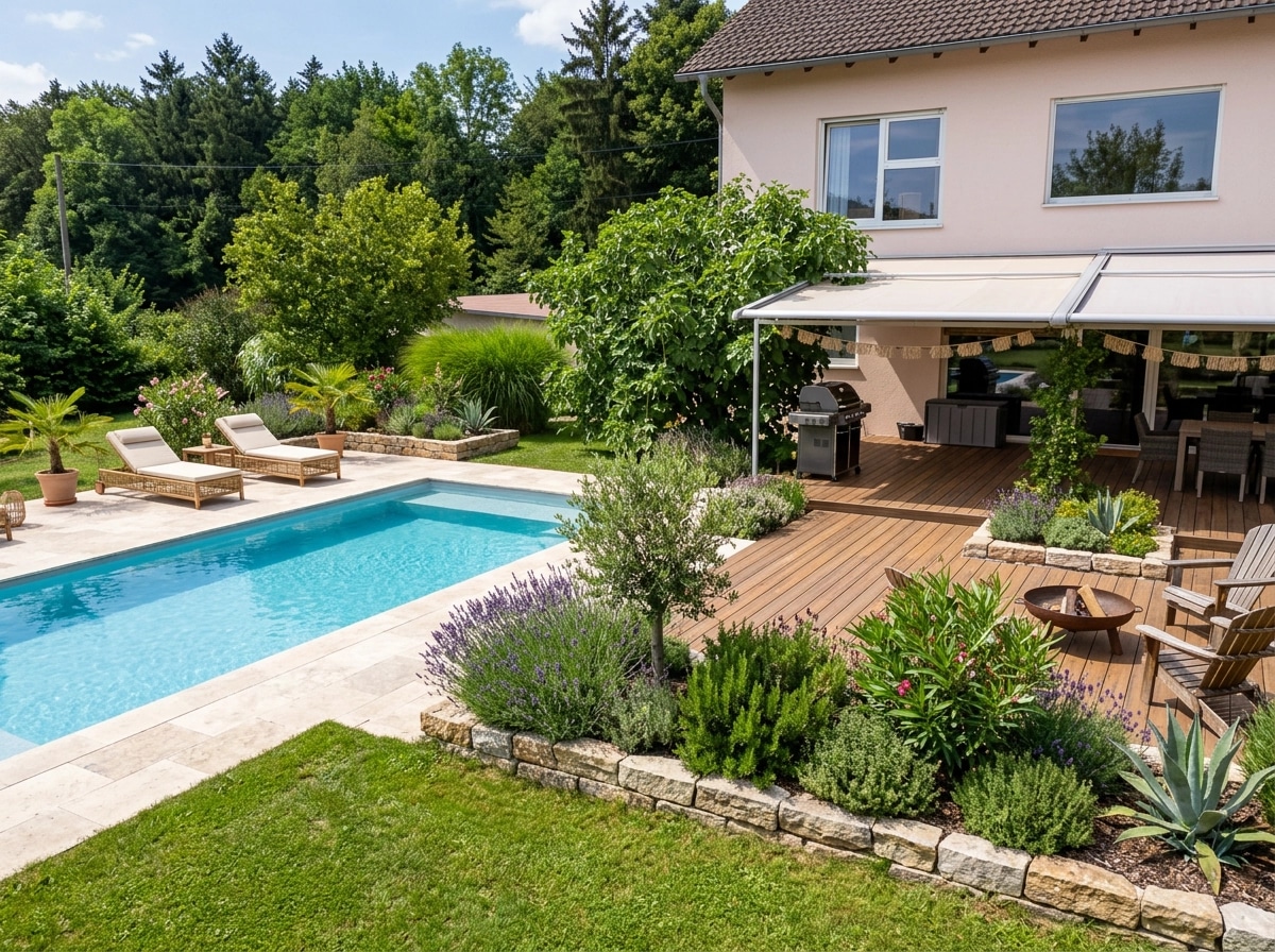 Landscape design in Eco Natural Garden style — Yard by GenRoom AI