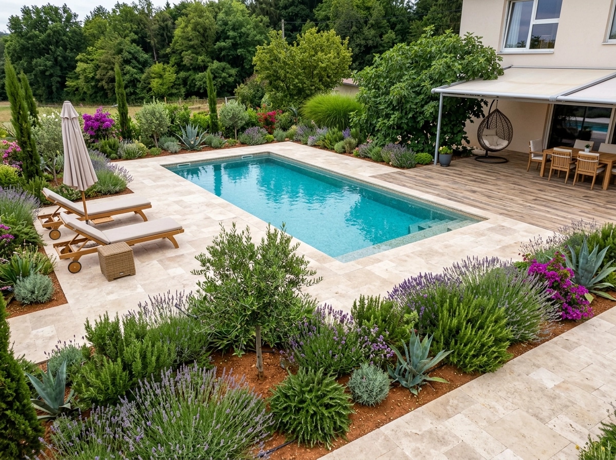 Landscape design in Mediterranean Yard style — Yard by GenRoom AI