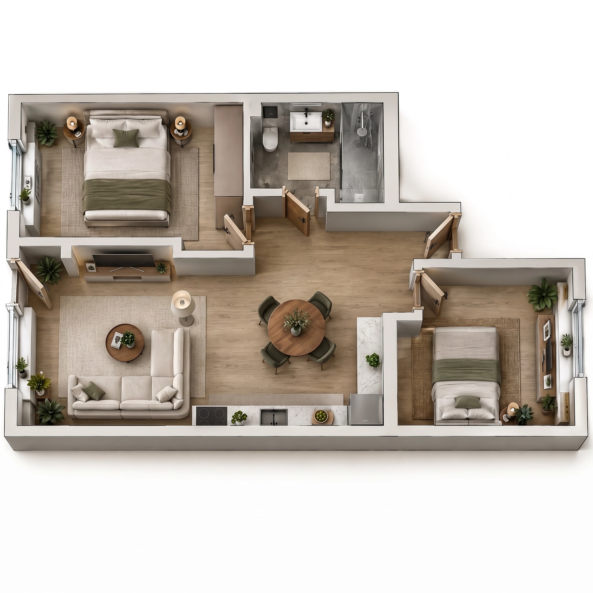 Interior design in Contemporary style — Living Room by GenRoom AI