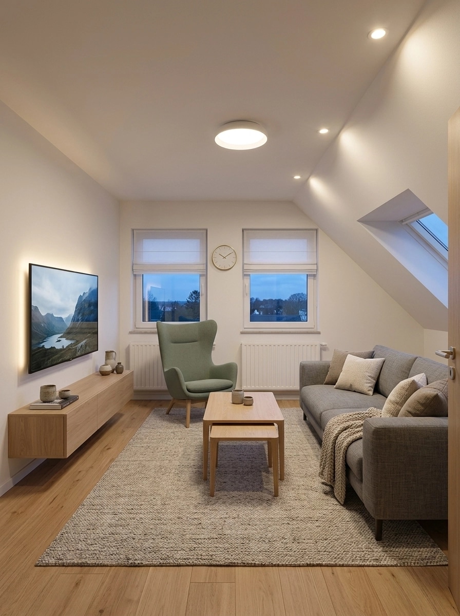 Interior design in Scandinavian style — Living Room by GenRoom AI