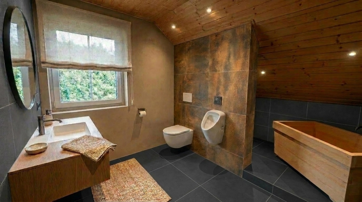 Interior design in Japandi style — Bathroom by GenRoom AI