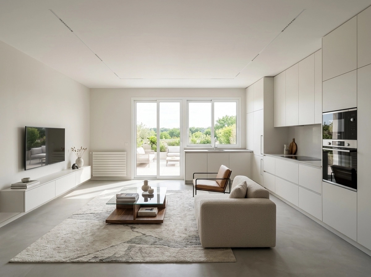 Interior design in Minimalism style — Living Room by GenRoom AI