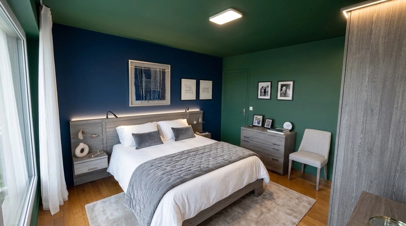 Contemporary Bedroom design — interior photo by GenRoom AI