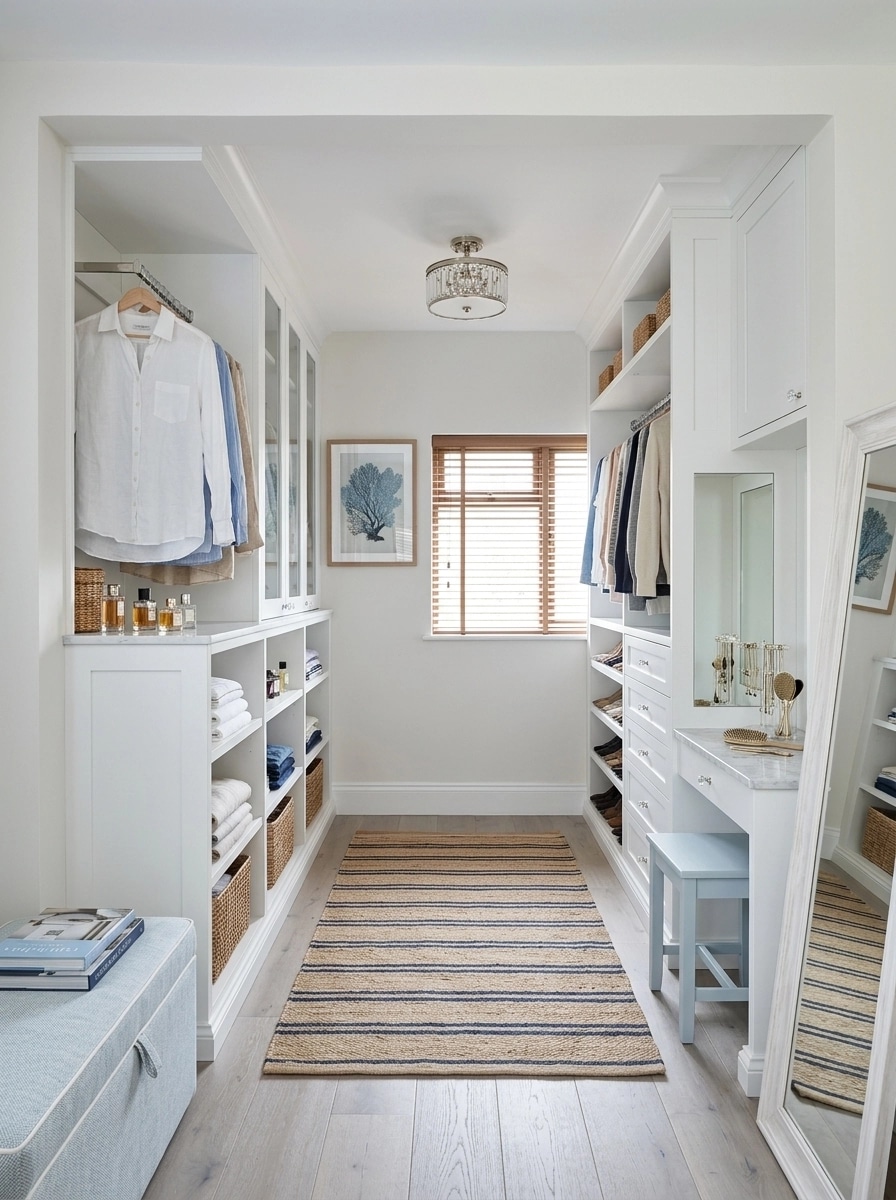 Interior desain di Coastal / Hamptons gaya — wardrobe oleh GenRoom AI