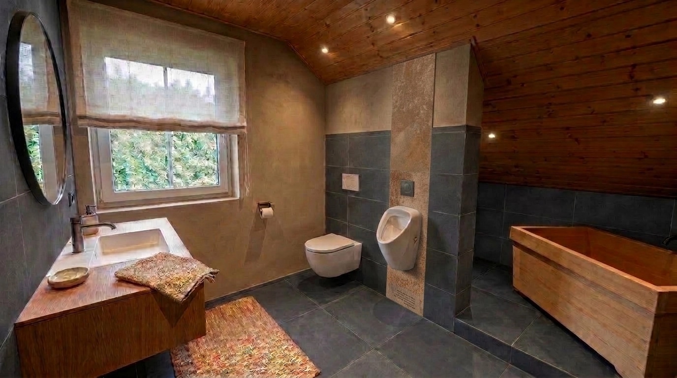 Japandi Bathroom design — interior photo by GenRoom AI