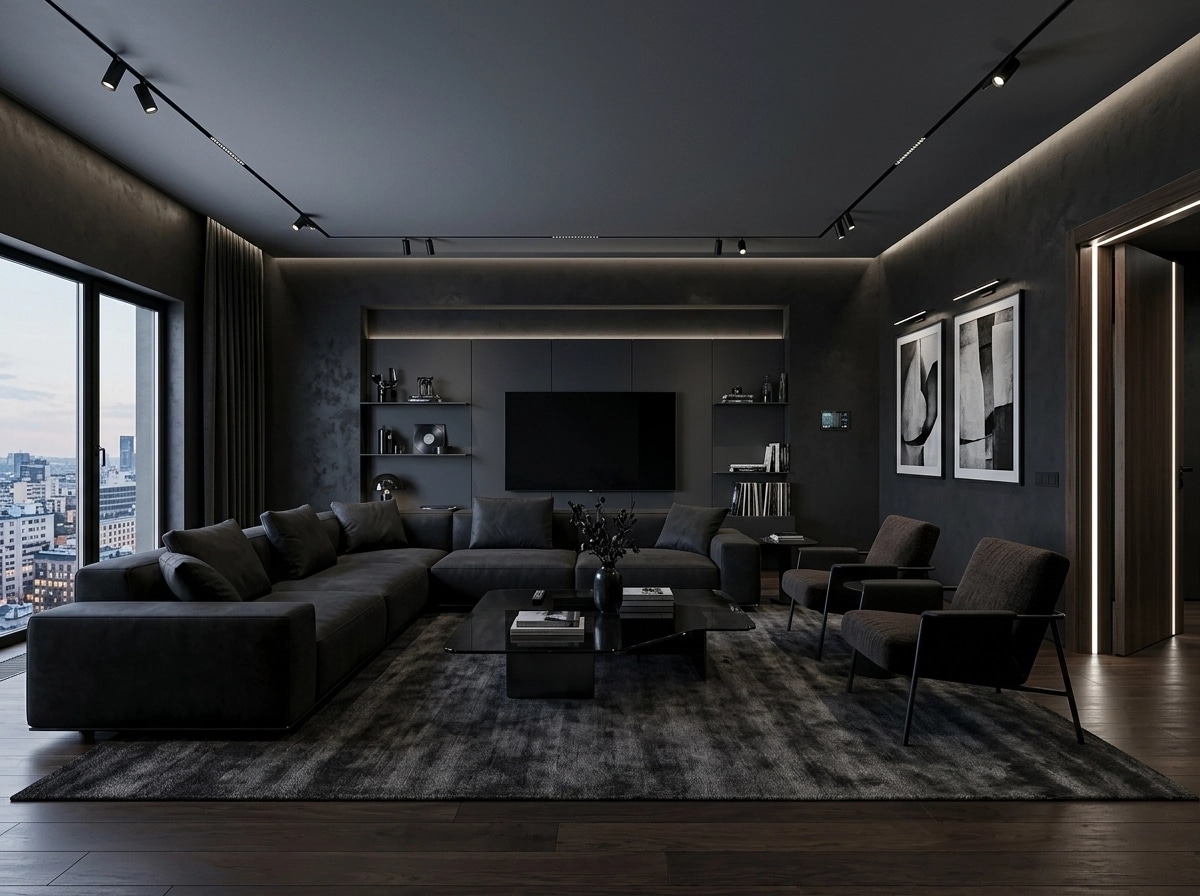 Interior design in Blacktec style — Living Room by GenRoom AI
