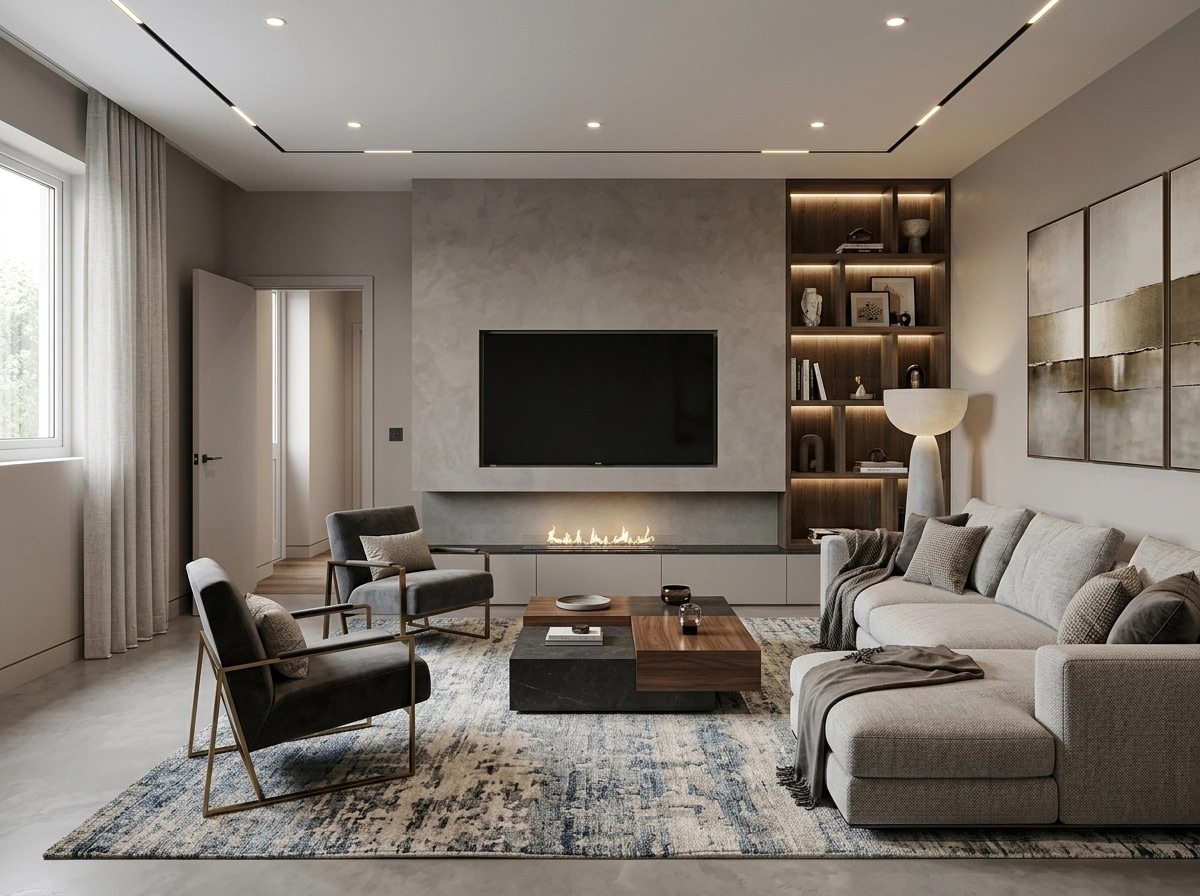 Interior design in Contemporary style — Living Room by GenRoom AI