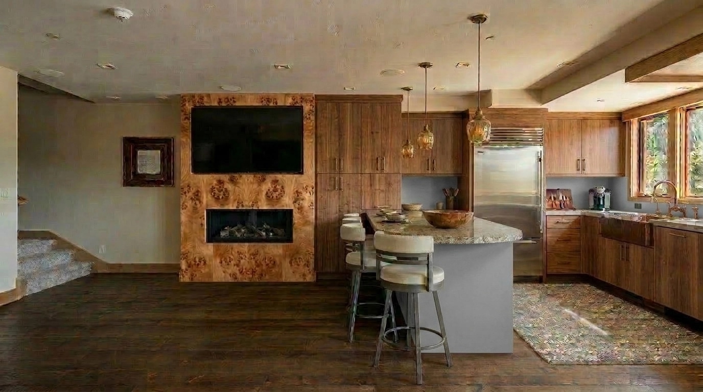 Kitchen interior in Rustic style — photo by GenRoom AI