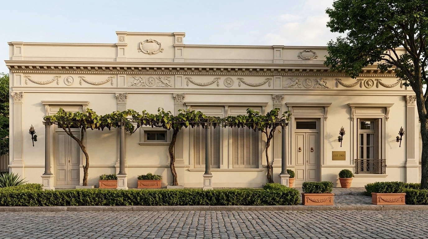 Neoclassic Facade Facade design — facade photo by GenRoom AI