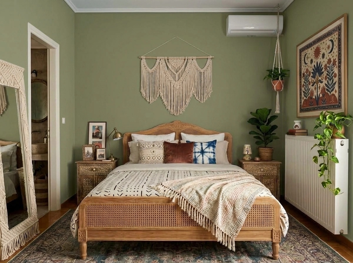 Bohemian Bedroom design — interior photo by GenRoom AI