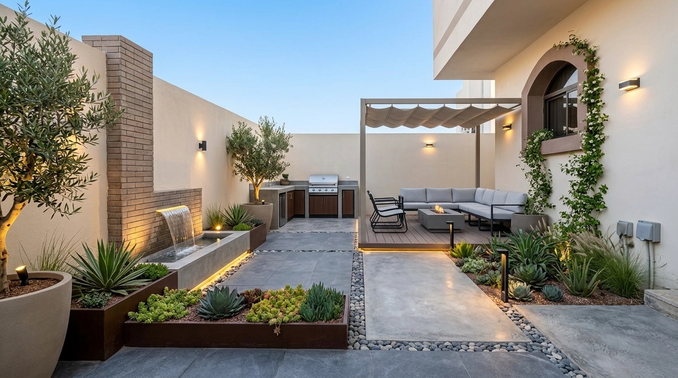 Landscape design in Contemporary Yard style — Yard by GenRoom AI