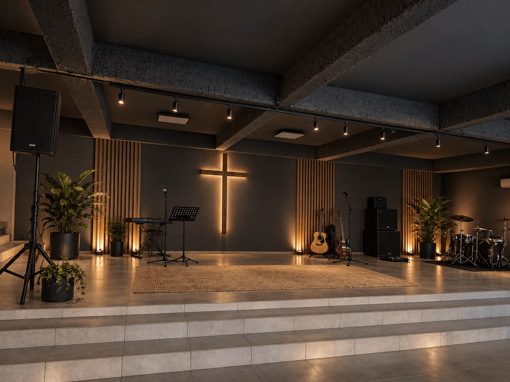 İç mekân tasarımı Blacktec stili — studio GenRoom AI