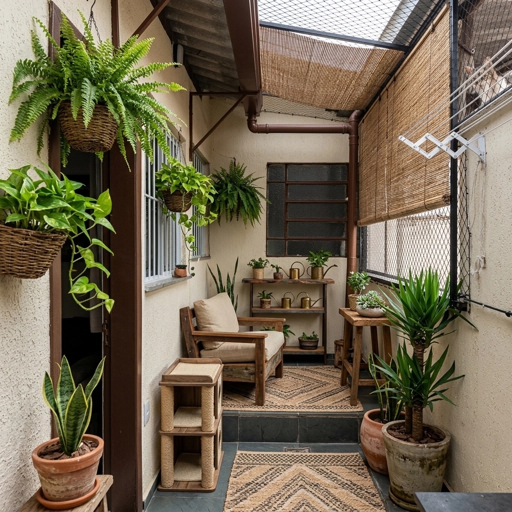 Interior design in Rustic style — balcony by GenRoom AI