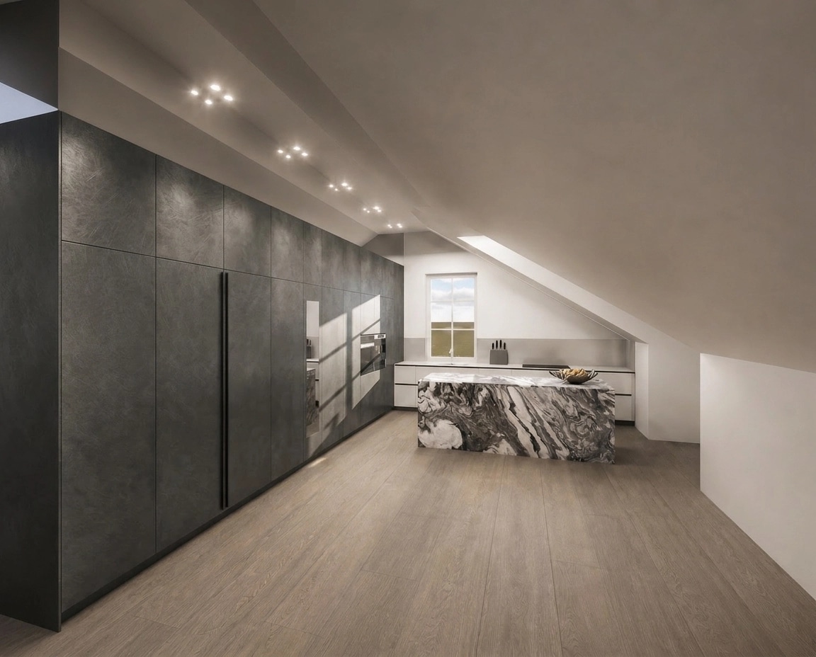 Kitchen interior in Contemporary style — photo by GenRoom AI