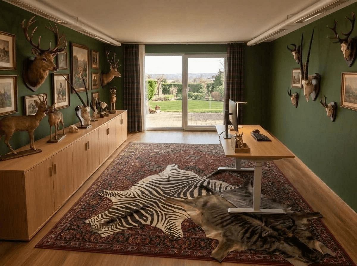 Office interior in Maximalist style — photo by GenRoom AI