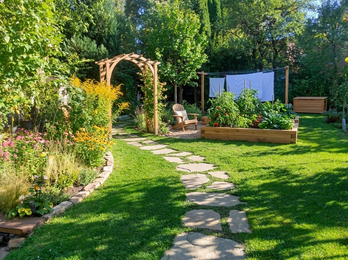 Landscape design in Eco Natural Garden style — Yard by GenRoom AI