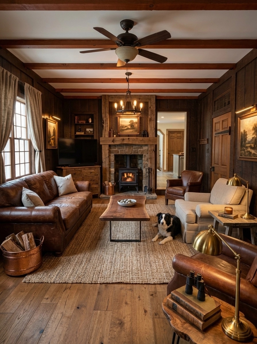 Design de interiores em estilo Rustic — Sala de Estar por GenRoom AI
