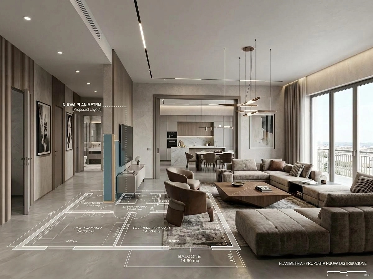 Interior design in Contemporary style — Living Room by GenRoom AI