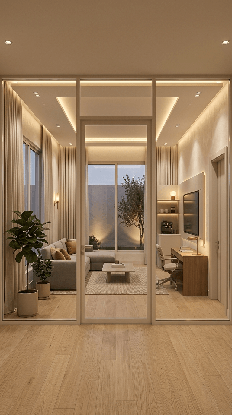 Minimalism Living Room design — interior photo by GenRoom AI
