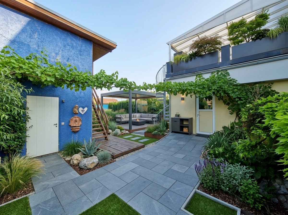 Landscape design in Contemporary Yard style — Yard by GenRoom AI