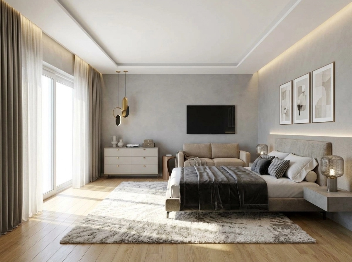 Contemporary Bedroom design — interior photo by GenRoom AI