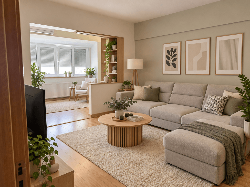 Interior design in Scandinavian style — Living Room by GenRoom AI