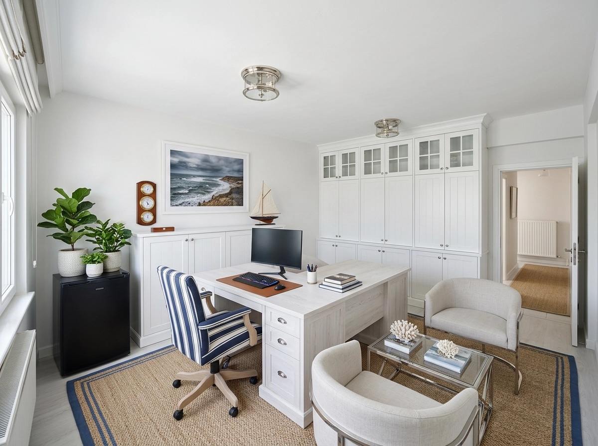Interior design in Coastal / Hamptons style — Office by GenRoom AI