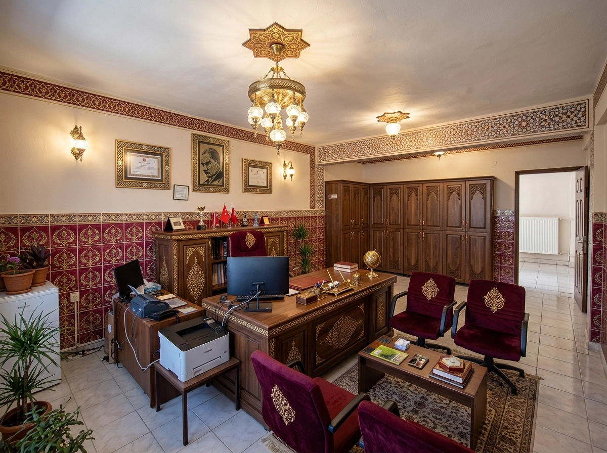Office interior in Ottoman style — photo by GenRoom AI