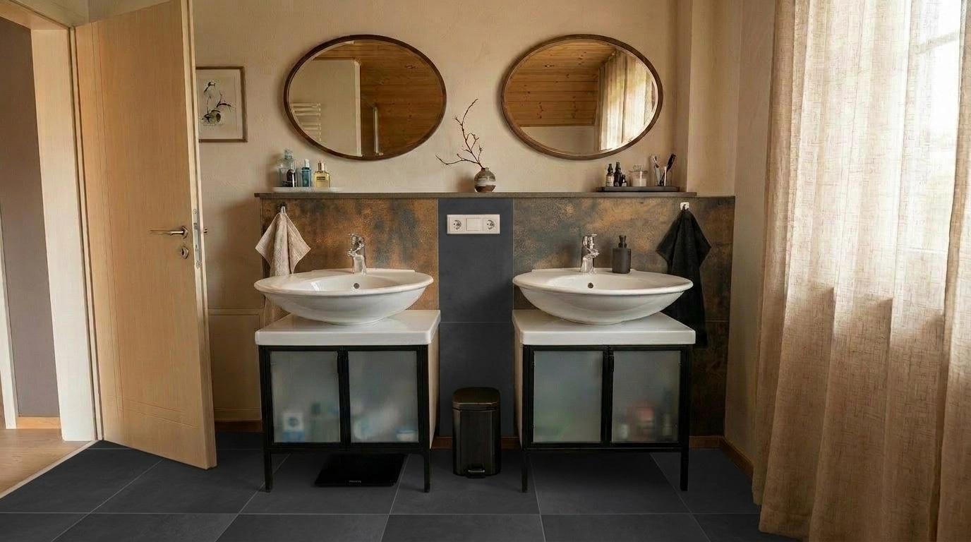 Interior design in Japandi style — Bathroom by GenRoom AI