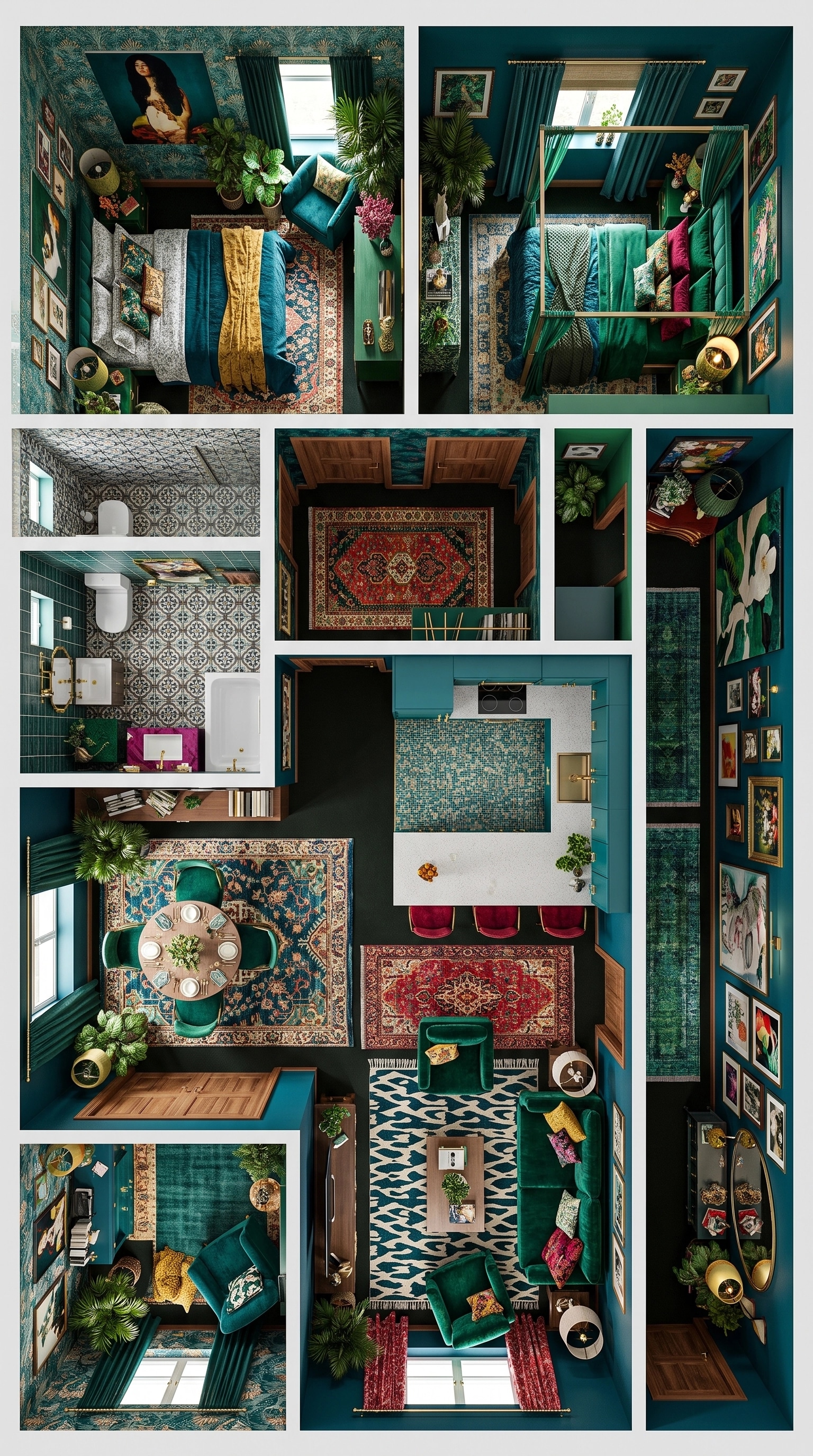 Maximalist Sala de Estar design — interior photo by GenRoom AI