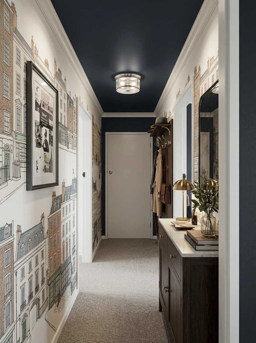 Transitional Hallway design — interior photo by GenRoom AI