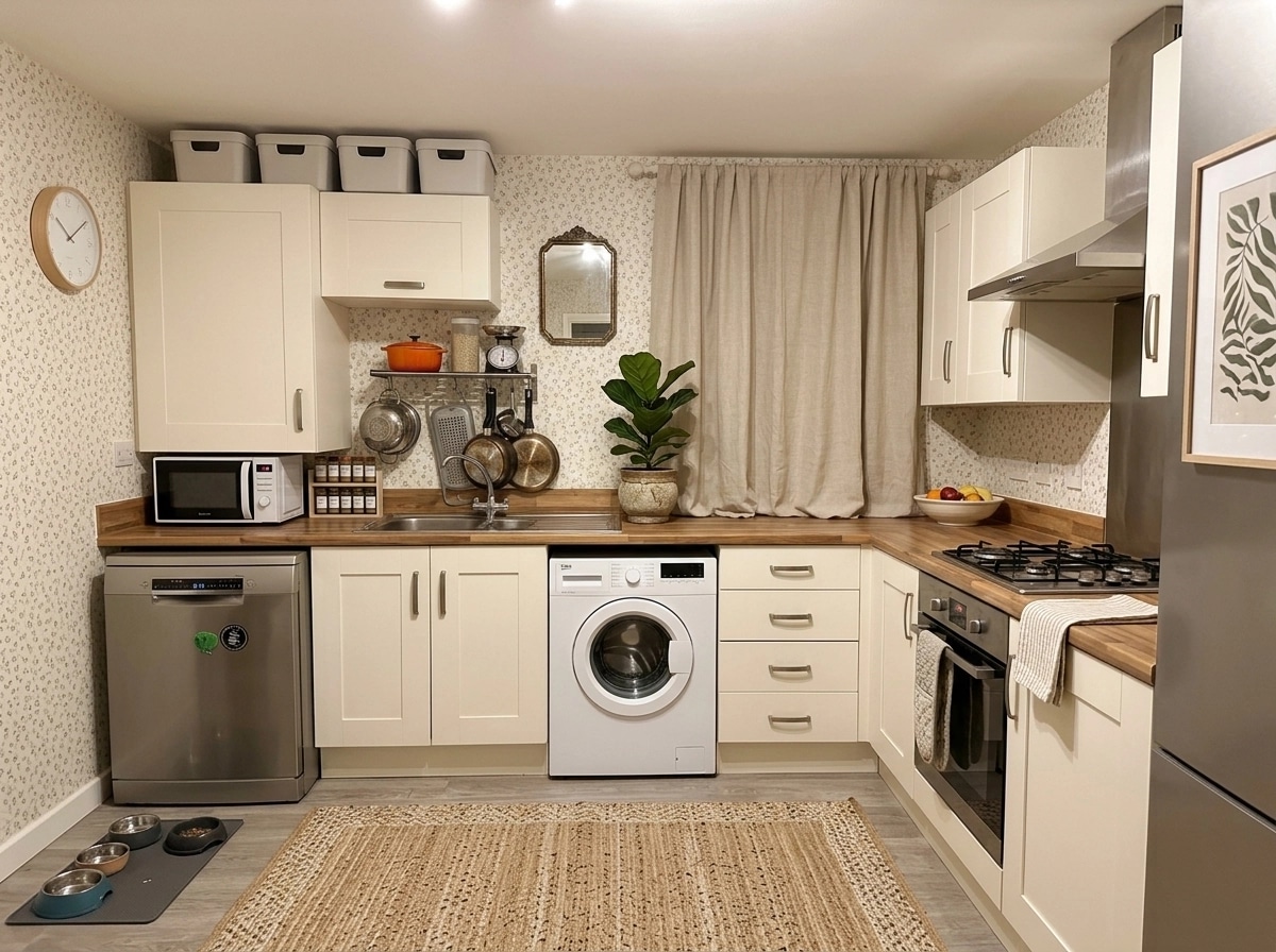 Kitchen interior in Biophilic style — photo by GenRoom AI