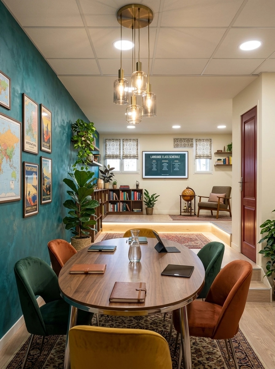 Interior design in Eclectic style — meeting_room by GenRoom AI