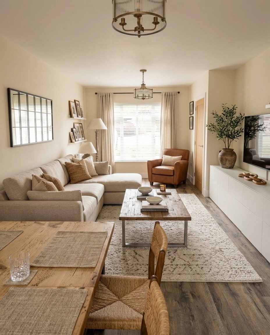 Modern Farmhouse Living Room design — interior photo by GenRoom AI