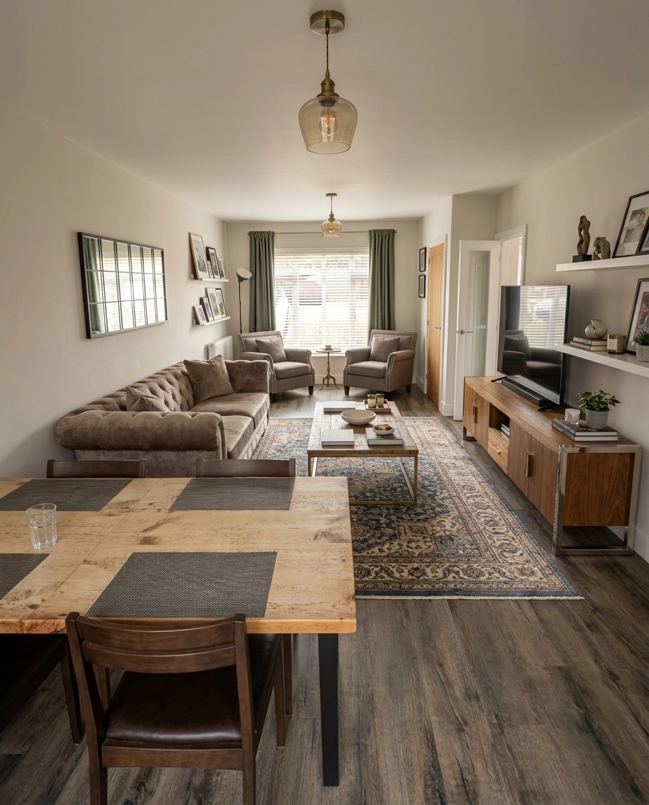 Transitional Living Room design — interior photo by GenRoom AI