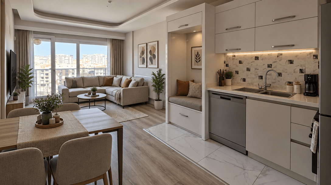 Kitchen interior in Contemporary style — photo by GenRoom AI