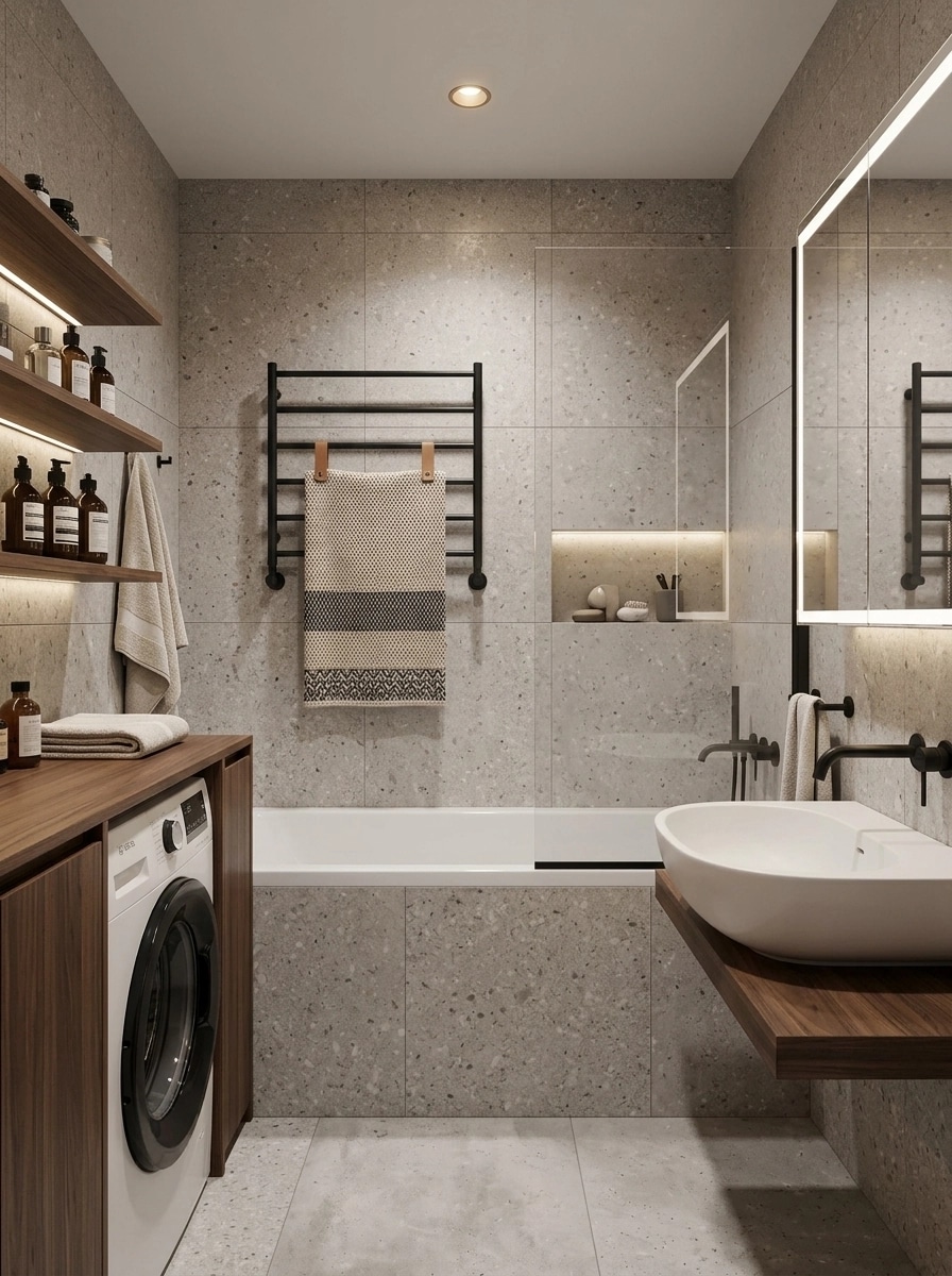 Bathroom interior in Contemporary style — photo by GenRoom AI